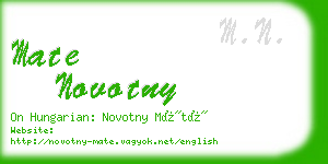 mate novotny business card